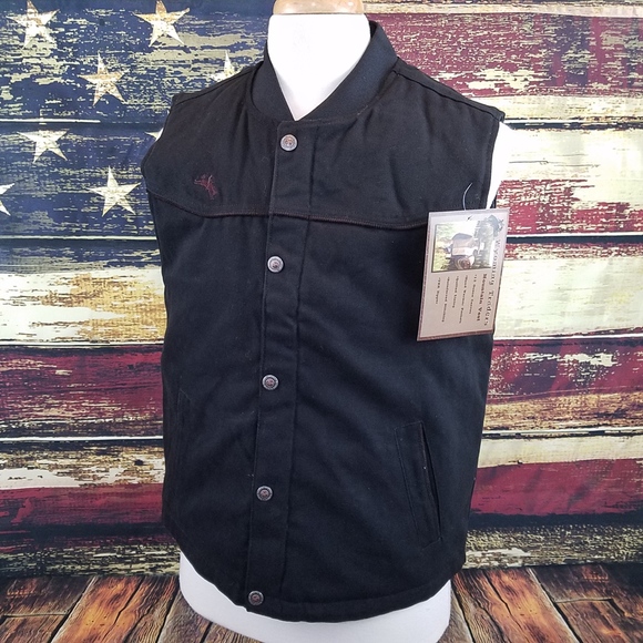 Wyoming Traders Other - WYOMING TRADERS INSULATED MOUNTAIN CANVAS COWBOY VEST - BLACK